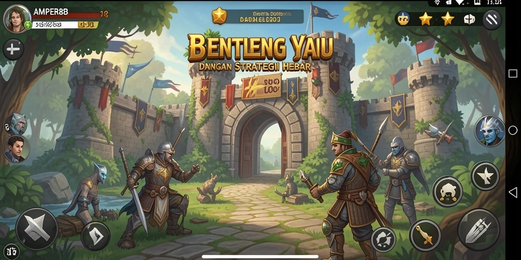 Tampilan menantang dari gameplay AMPER88 yang seru.