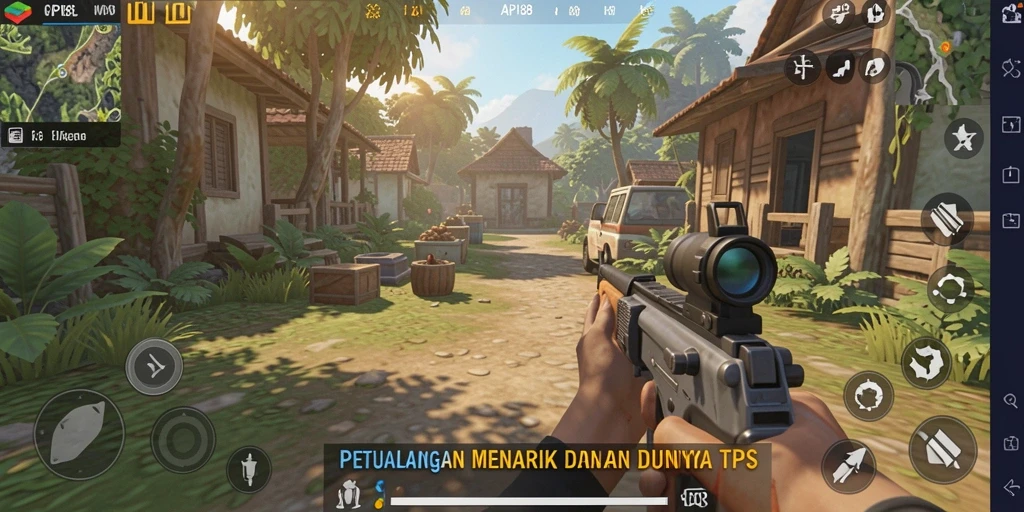 Tangkapan layar menampilkan pertempuran seru dalam game TPS.