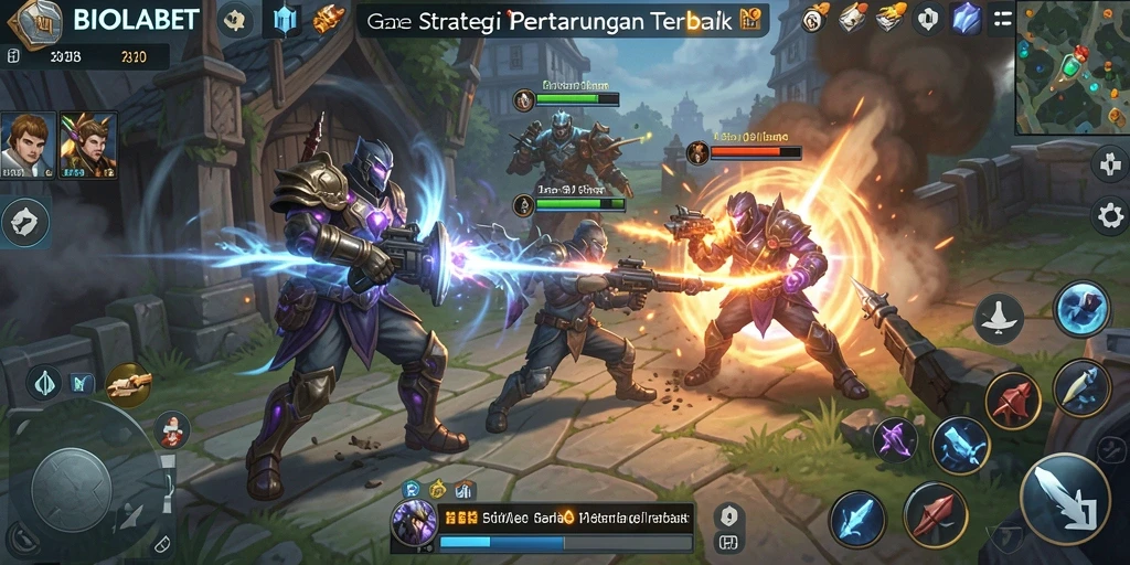 Tampilan gameplay <strong>BIOLABET</strong> dengan pertarungan taktis yang menegangkan.