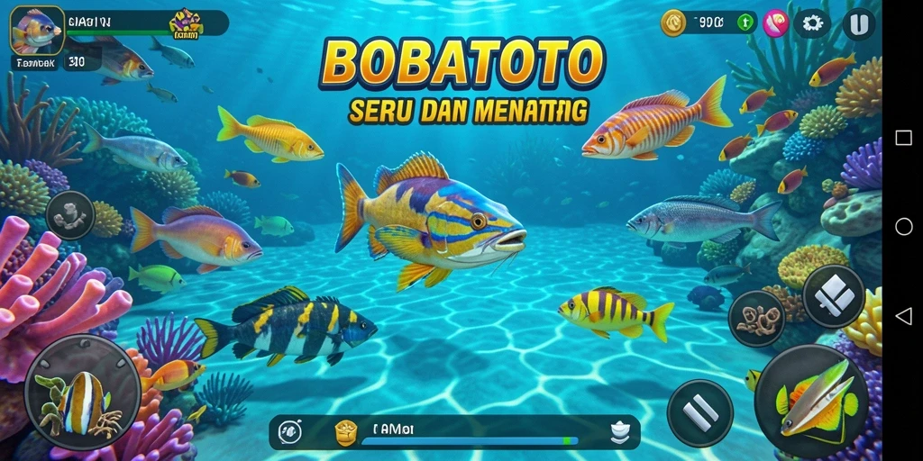 Tampilan gameplay Tembak Ikan yang seru dan menantang di BOBATOTO.