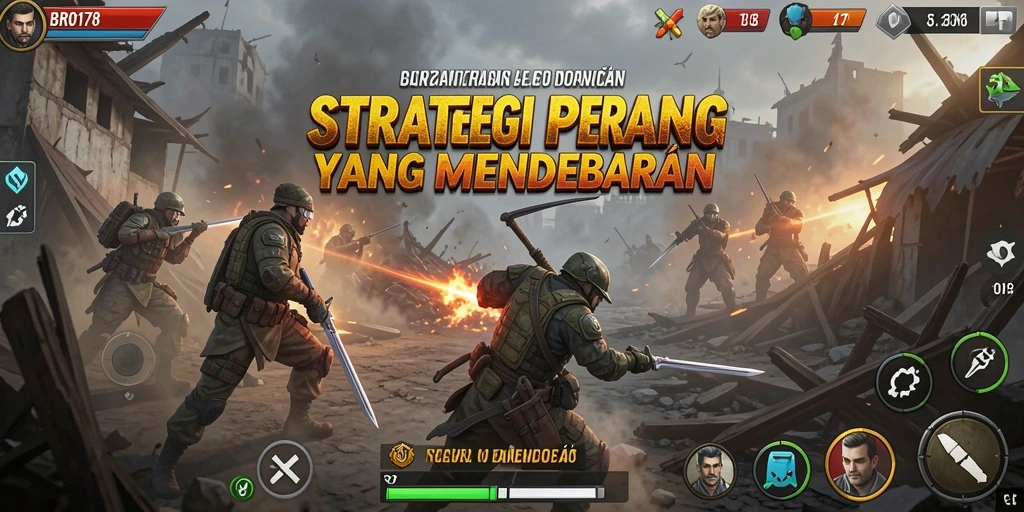 Screenshot gameplay BRO178 yang menampilkan aksi pertempuran yang mendebarkan.