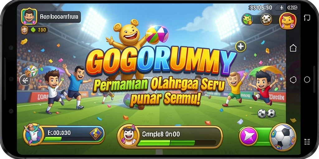 Tampilan gameplay seru dan interaktif dalam GOGORUMMY.